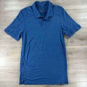 Smartwool‎ Merino Sport 150 Polo Small Blue Wool Blend Vented Stretch
